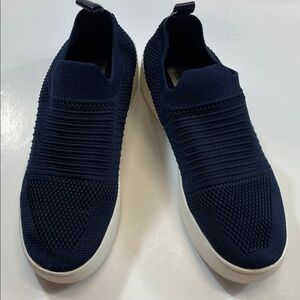 Steve Madden Navy Blue Knot Slip on Sneakers Comfort Casual Womens Sz 7.5